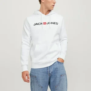 JACK & JONES FELPA CON CAPPUCCIO - Col. Bianco