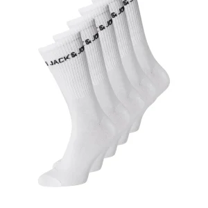 JACK & JONES 5 PACK TENNIS SOCK JUNIOR - WHITE
