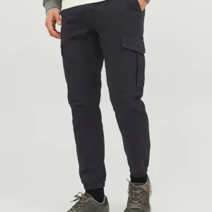 JACK & JONES PANTALONI CARGO CON TASCHE LATERALI - Col. Nero