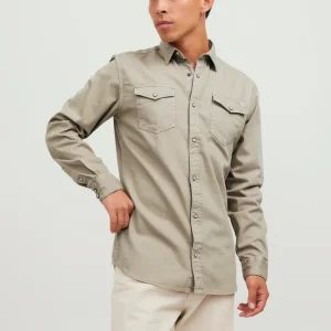 JACK & JONES CAMICIA IN JEANS SLIM FIT - Col. Beige