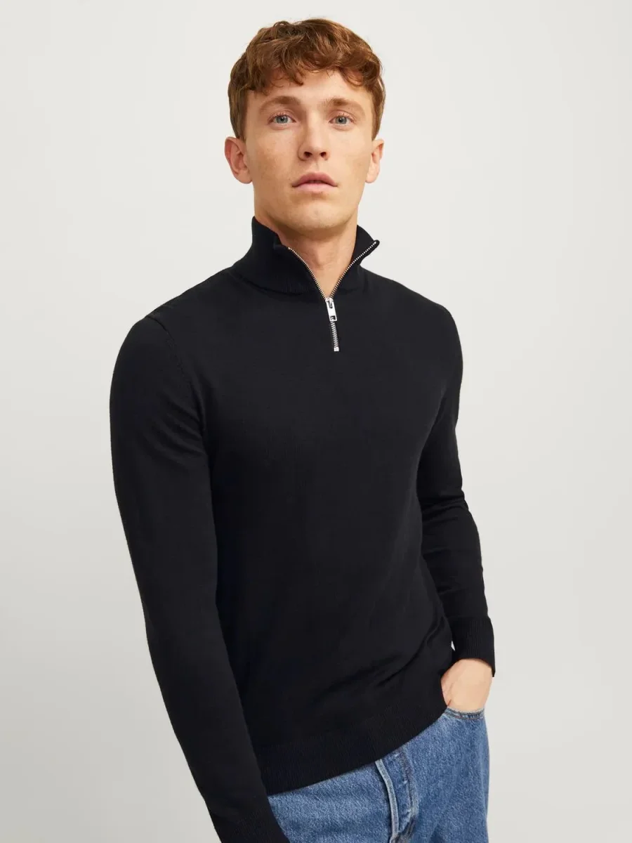 JACK & JONES MAGLIONE CON CERNIERA - Col. Nero - immagine 7