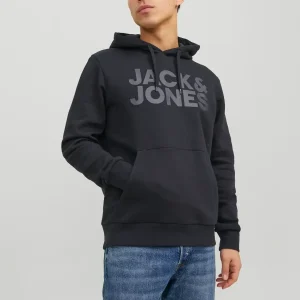 JACK & JONES FELPA CON CAPPUCCIO - Col. Nero