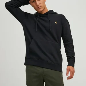 JACK & JONES FELPA CON CAPPUCCIO "ESSENTIALS" - Col. Nero