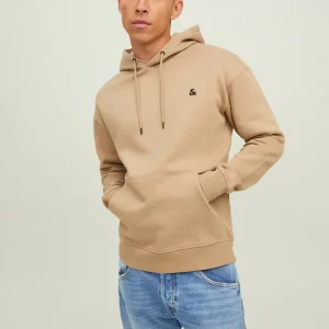 JACK & JONES FELPA CON CAPPUCCIO "ESSENTIALS" - Col. beige