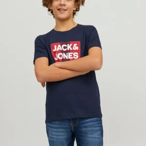 JUNIOR JACK & JONES T-SHIRT CON LOGO - Col. Blu