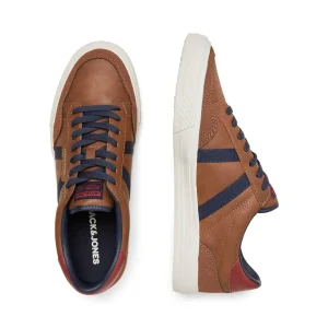 JACK & JONES SNEAKERS - Cognac Navy / Red