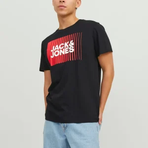 JACK & JONES T-SHIRT CON LOGO GIROCOLLO - Col. nero