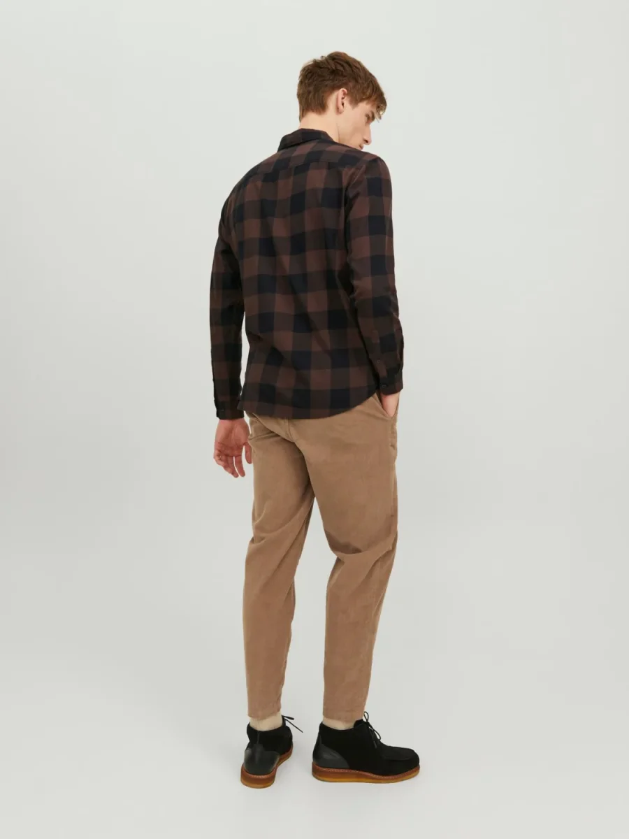JACK & JONES CAMICIA A QUADRI UOMO - Col. Marrone - immagine 6