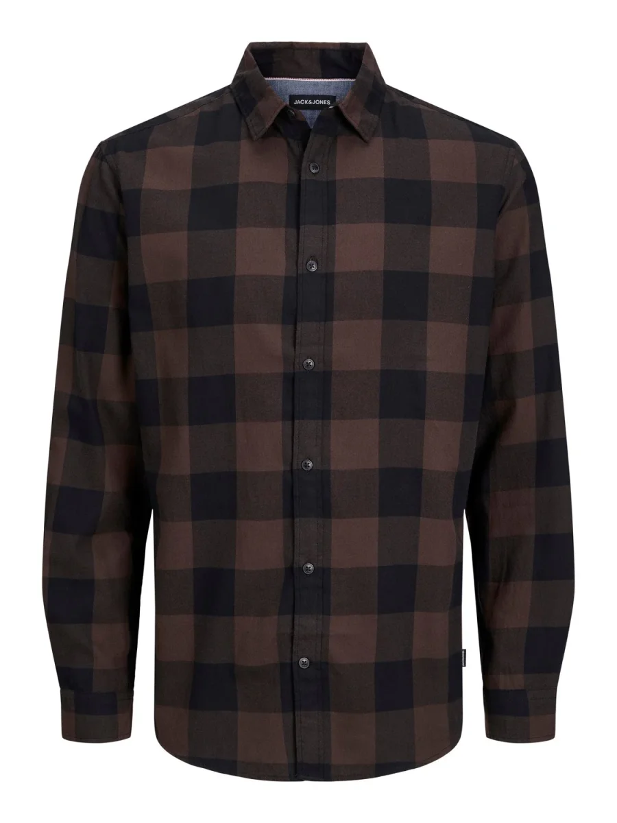 JACK & JONES CAMICIA A QUADRI UOMO - Col. Marrone - immagine 7