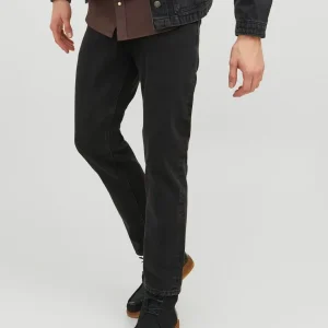 RELAXED FIT BLACK JEANS SENZA STRAPPI