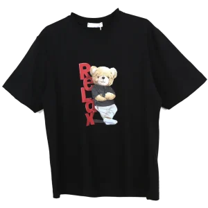 T-SHIRT "BEAR RELAX" - Col. nero