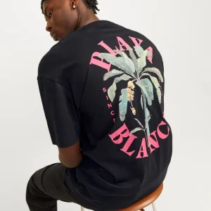 JACK & JONES T-SHIRT 'PLAYA BLANCA' - Col. Nero