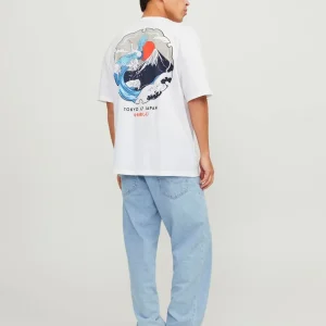 JACK & JONES T-SHIRT "Tokyo Japan" - Col. bianco