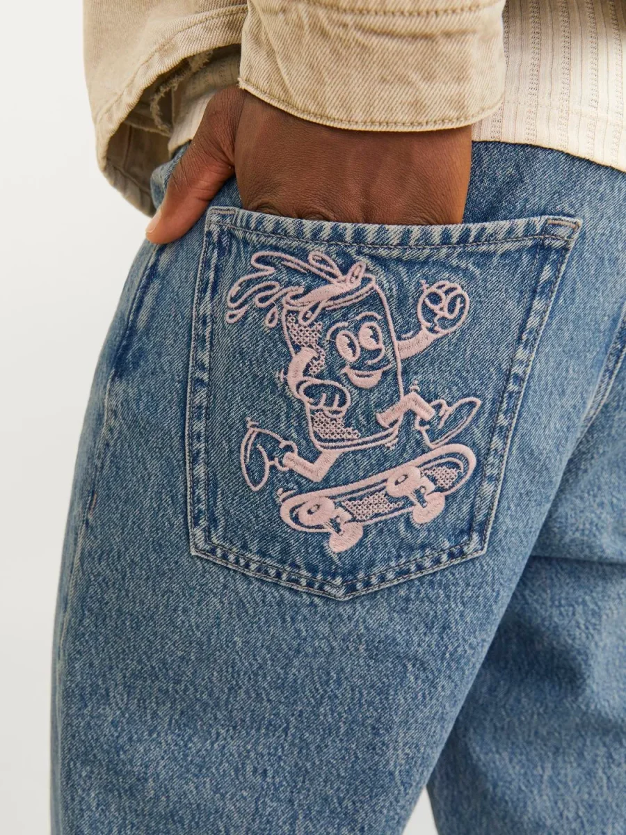 JACK & JONES BAGGY JEANS CON RICAMO - immagine 2