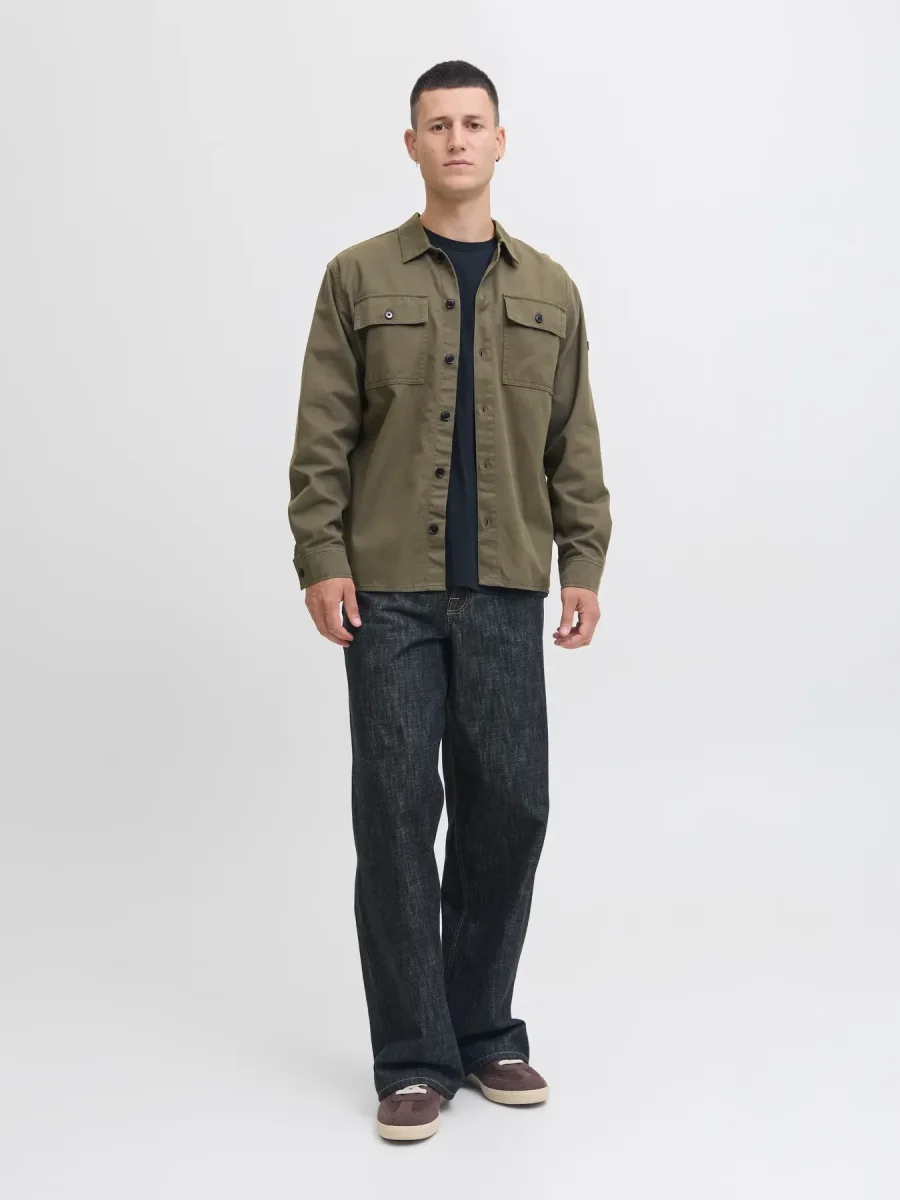 JACK & JONES CAMICIA GIACCA OVERSHIRT - Col. verde militare - immagine 5