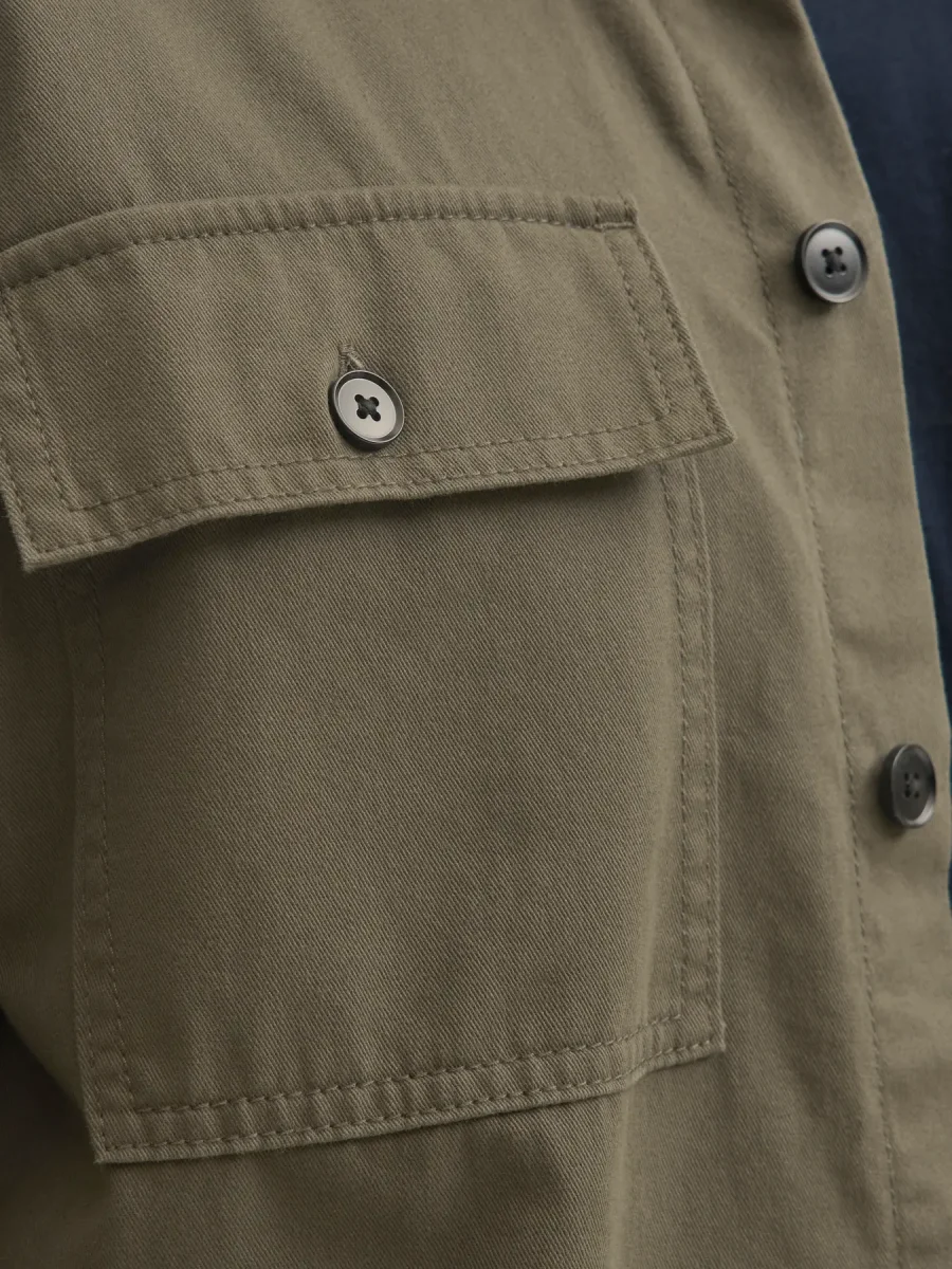 JACK & JONES CAMICIA GIACCA OVERSHIRT - Col. verde militare - immagine 3