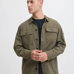 JACK & JONES CAMICIA GIACCA OVERSHIRT - Col. verde militare