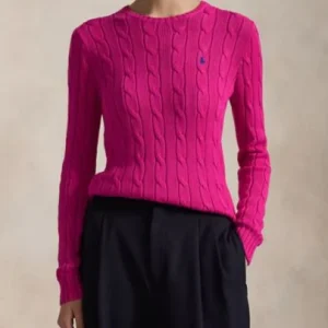 POLO RALPH LAUREN Maglia a girocollo in cotone a trecce