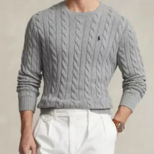 POLO RALPH LAUREN Maglia in cotone a trecce