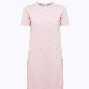 BLUGIRL Abito in maglia con ricamo rose e corallini