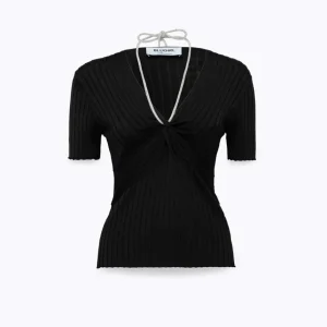 BLUGIRL Maglia con drappeggio e collana