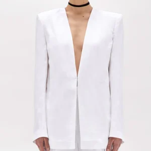 BLUGIRL Giacca blazer over in misto lino