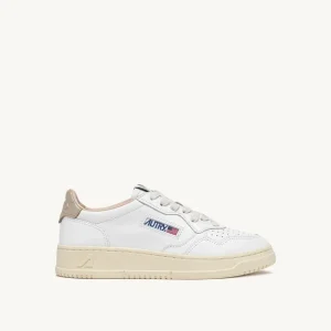 AUTRY Sneakers Medalist Low in Pelle Bianca e Beige