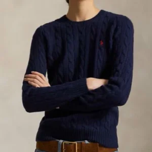 POLO RALPH LAUREN Girocollo in lana e cashmere a trecce