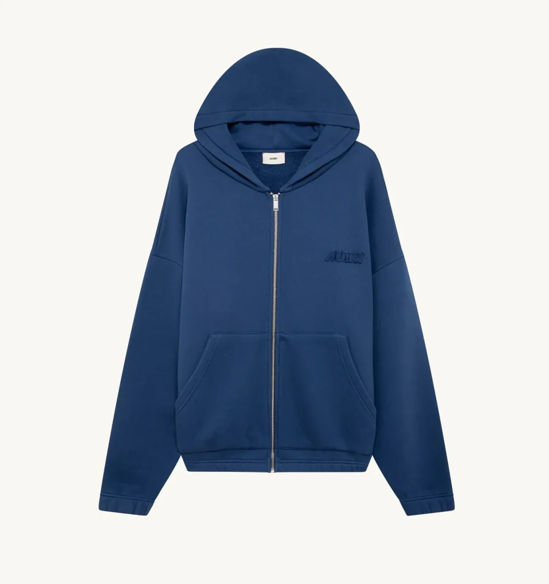AUTRY Felpa a zip intera con cappuccio e logo in tono - immagine 2