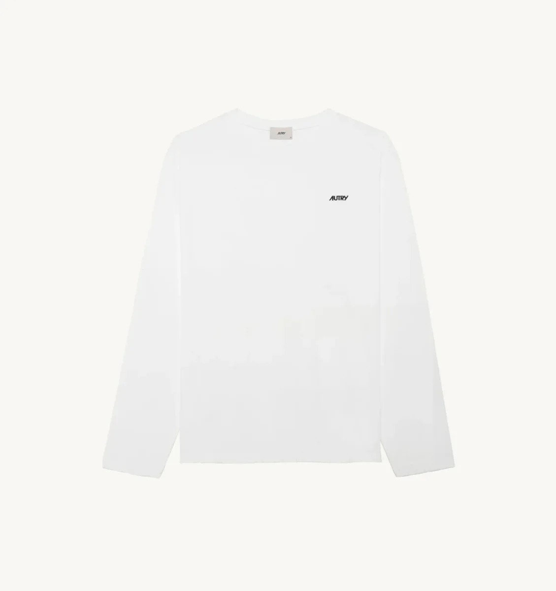 AUTRY T-shirt in cotone a manica lunga con logo ricamato