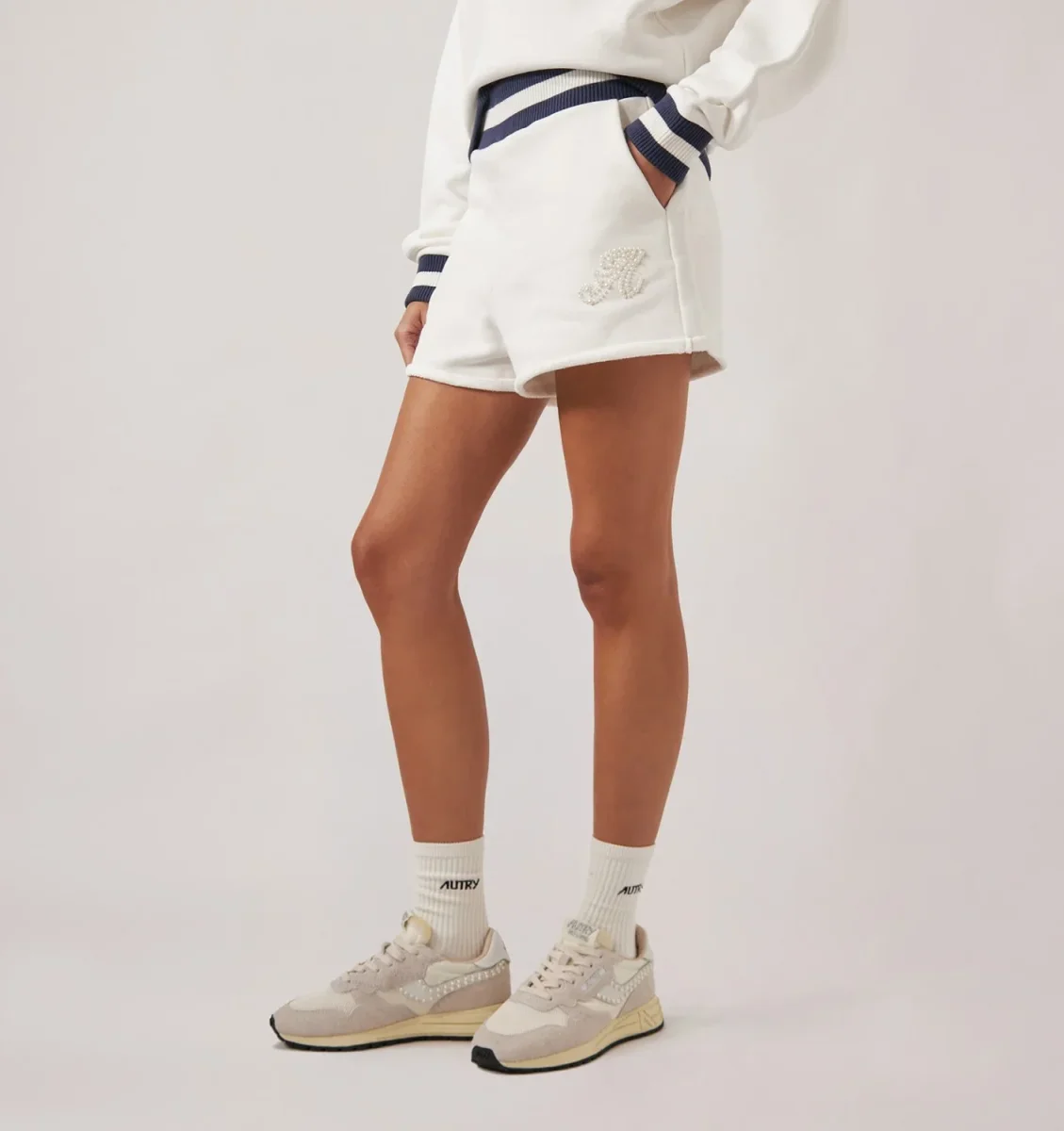 AUTRY Shorts in cotone con logo - immagine 3