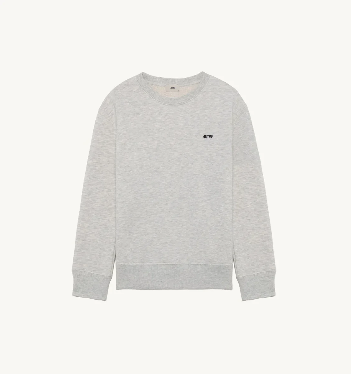 AUTRY Felpa girocollo in cotone con logo ricamato - immagine 2