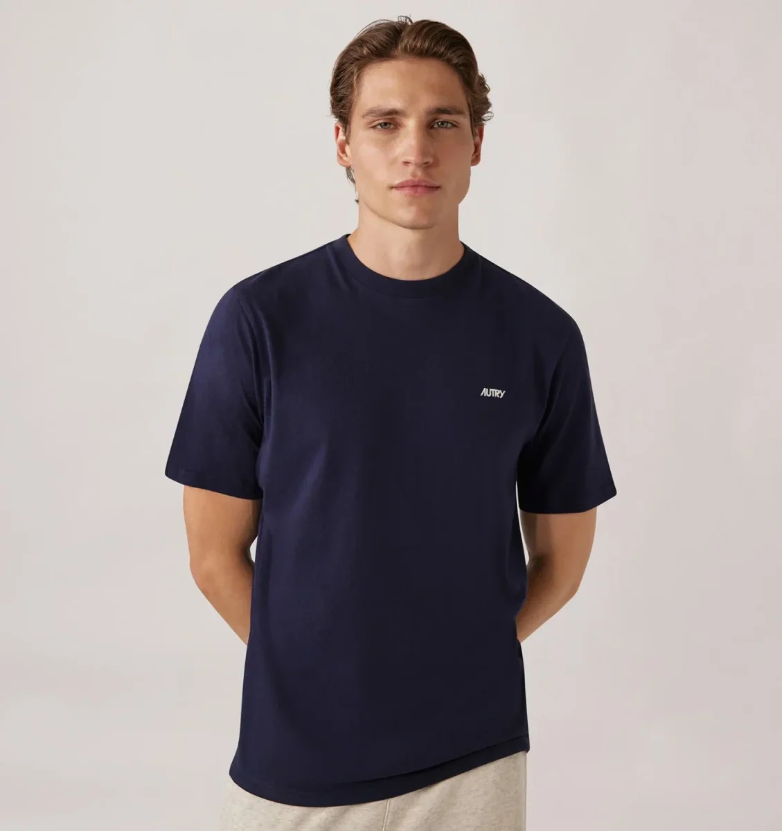 AUTRY T-shirt in cotone con logo ricamato - immagine 3