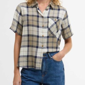 BARBOUR Camicia a maniche corte in tartan Fern