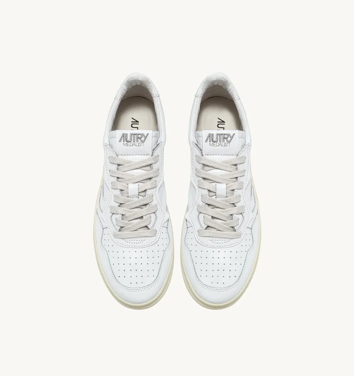 AUTRY Sneakers Medalist Low in Pelle Bianca - immagine 4