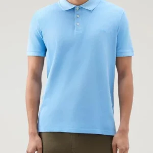 WOOLRICH Polo Mackinack tinta in capo in piqué di cotone elasticizzato