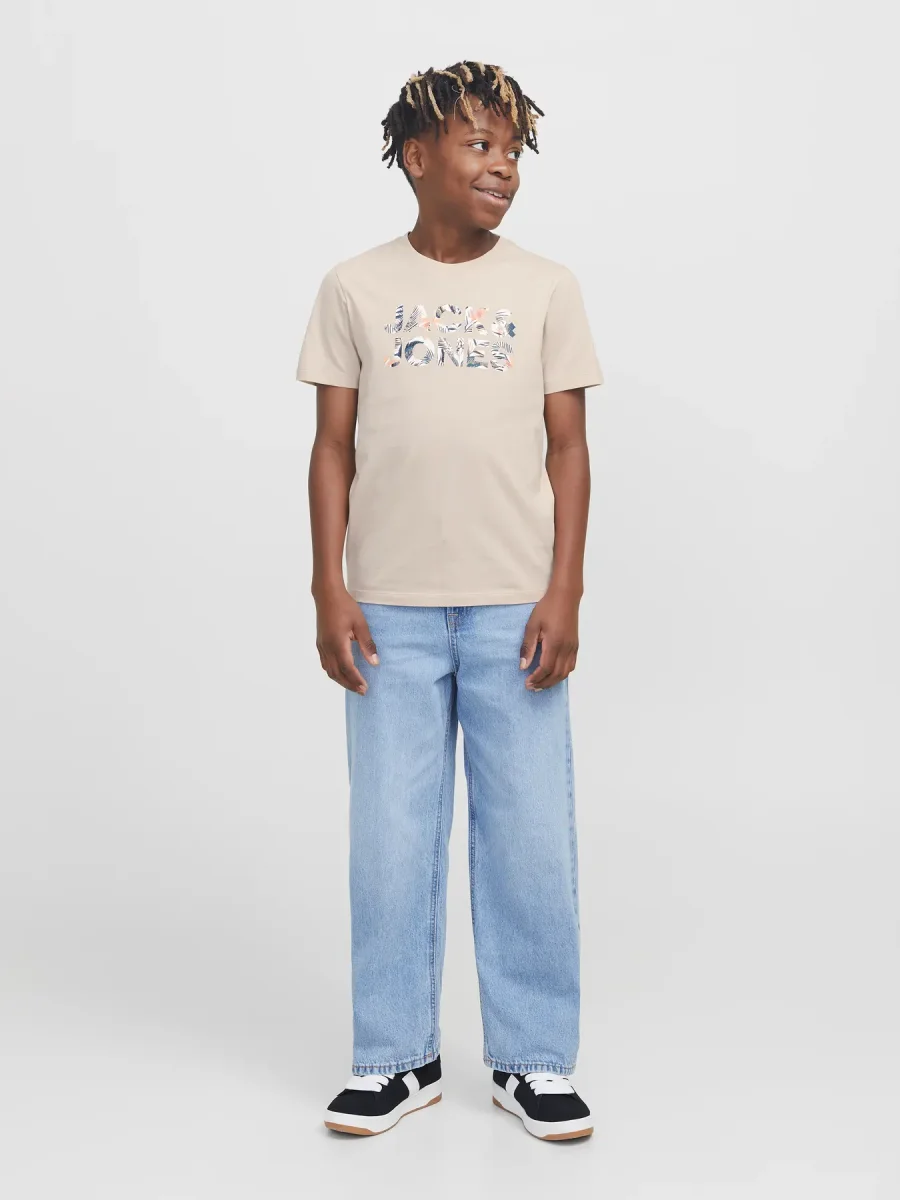 JACK & JONES JUNIOR T-SHIRT SUMMER VIBES - Col. Beige - immagine 6
