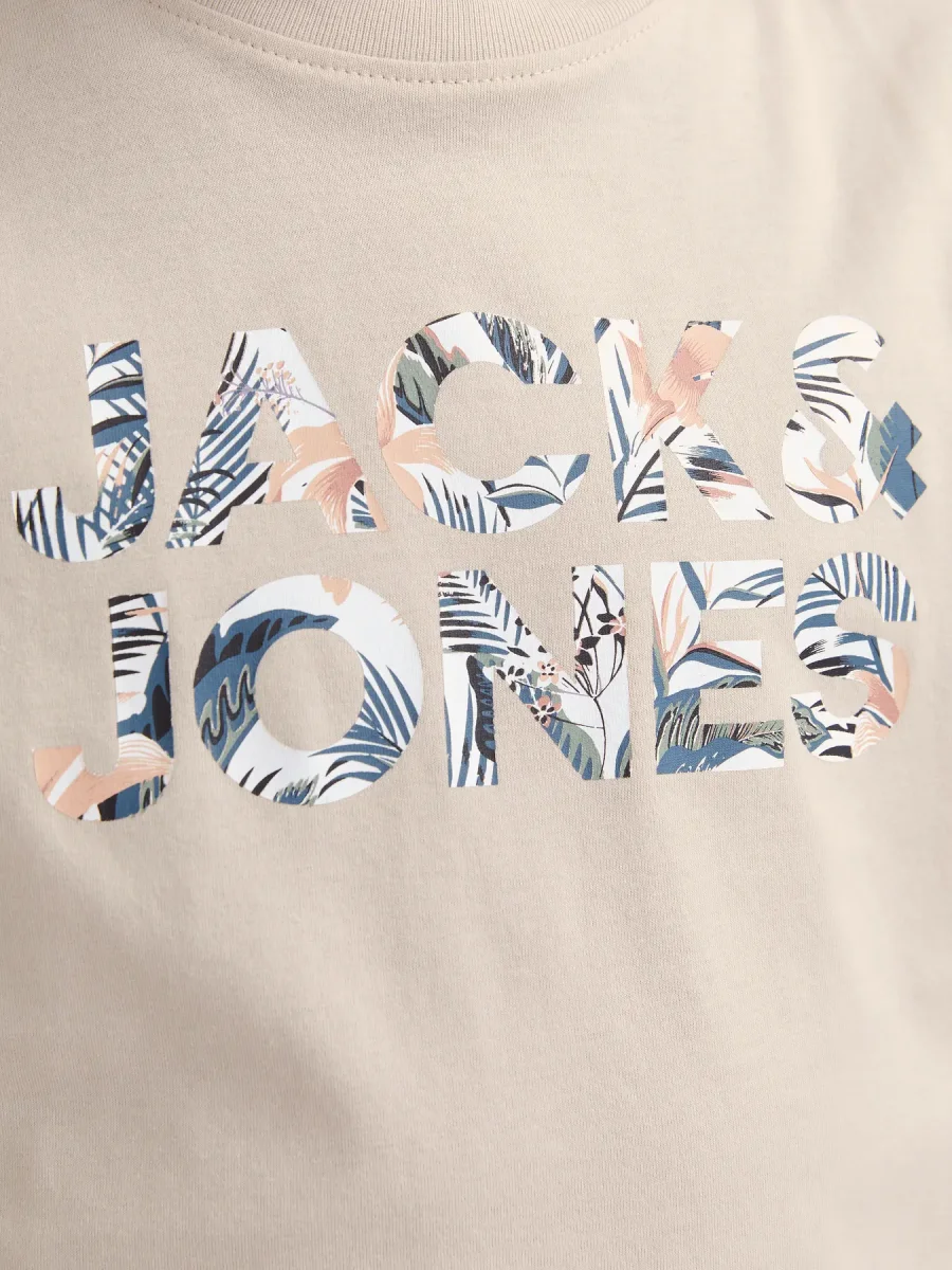 JACK & JONES JUNIOR T-SHIRT SUMMER VIBES - Col. Beige - immagine 4
