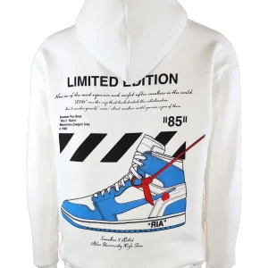 FELPA CON CAPPUCCIO "AIR LIMITED EDITION" - Col. Bianco