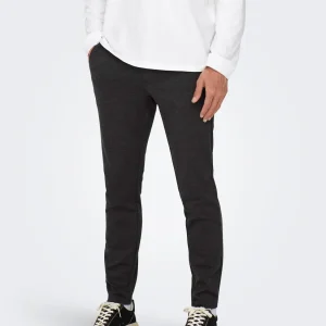 PANTALONI SLIM CHINO "MARK" - Col. Grigio scuro