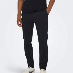 PANTALONI UOMO ELEGANTI GESSATI - Col. nero