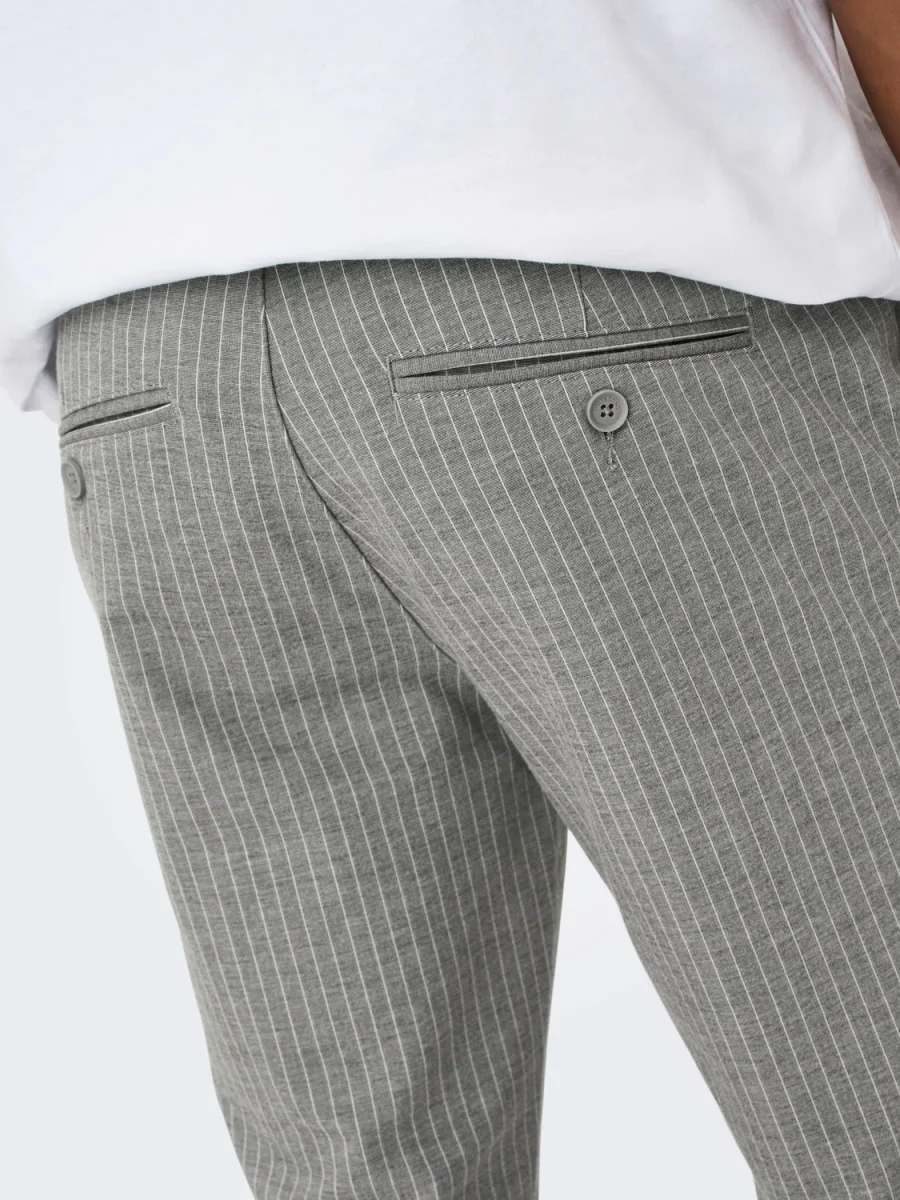 PANTALONI UOMO ELEGANTI GESSATI - col. grigio - immagine 7