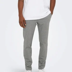 PANTALONI UOMO ELEGANTI GESSATI - col. grigio