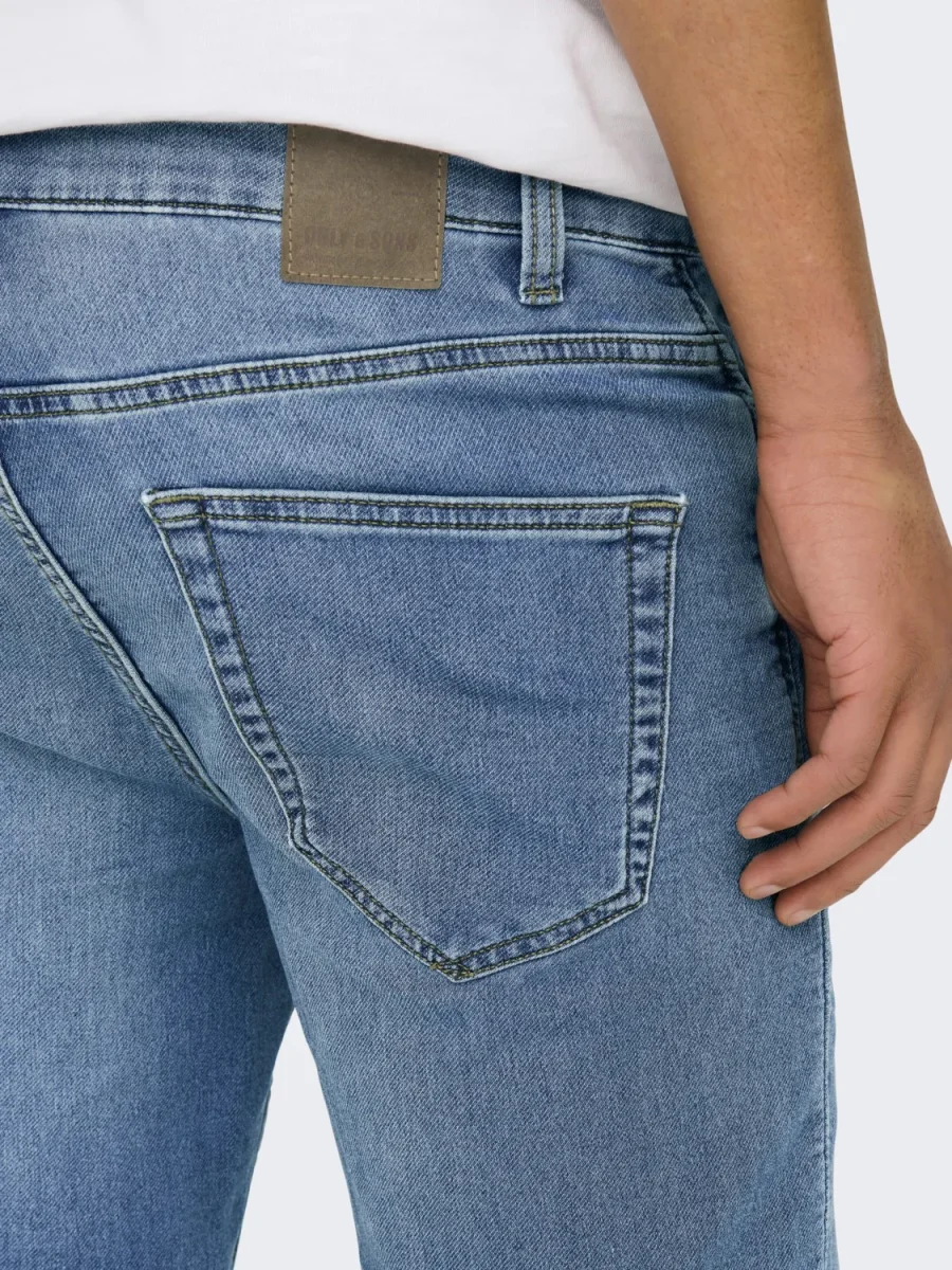 BERMUDA IN JEANS BASIC - BLUE DENIM - immagine 8