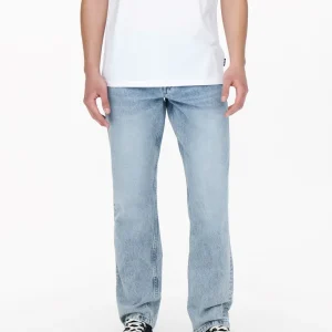 LOOSE EDGE BLUE LIGHT JEANS SENZA STRAPPI