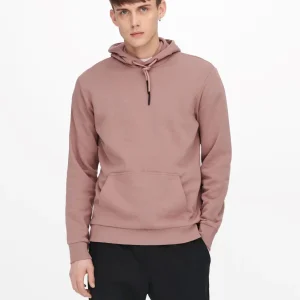 FELPA CON CAPPUCCIO FELPATA - Burlwood