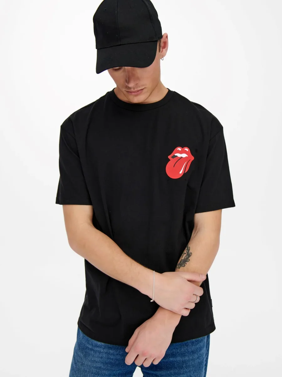 T-SHIRT RELAXED "ROLLING STONES" - Col. nero - immagine 6