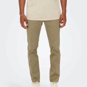 ONLY & SONS PANTALONI CHINO - Chinchilla