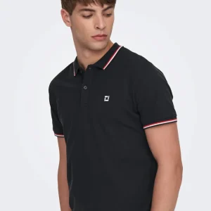 POLO SLIM "ONLY & SONS" IN COTONE - Dark Navy