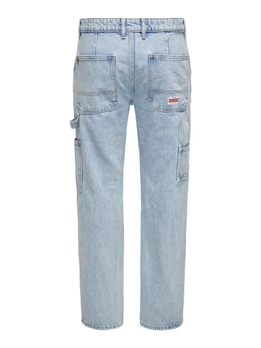 ONLY & SONS STRAIGHT LOOSE FIT JEANS - Light Denim - immagine 2